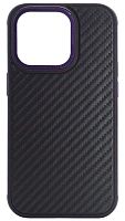 Силиконовый чехол для Apple iPhone 14 Pro case mate карбон фиолетовый