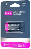 Батарейка Olmio AAA LR03 2шт в блистере