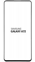 Противоударное стекло для Samsung Galaxy A72/A725 с полной проклейкой чёрный