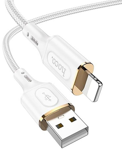 Кабель USB - 8-pin HOCO X95 Goldentop, 1.0м, 2.4A белый