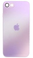Силиконовый чехол для Apple iPhone 7/8 стекло градиентное розовый