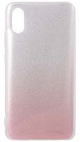 Силиконовый чехол Glamour для Xiaomi Redmi 9A градиент розовый