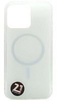 Силиконовый чехол Hoco для Apple iPhone 15 Pro Max Magnetic series MagSafe прозрачный