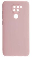 Силиконовый чехол для Xiaomi Redmi Note 9 матовый бледно-розовый