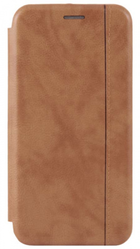 Чехол-книга OPEN COLOR для Samsung Galaxy A50/A30S/A505/A307 с прострочкой светло-коричневый