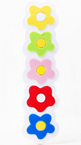Декоративная наклейка на чехол цветочки в ряд
