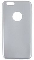 Силиконовый чехол New Metallic для Apple iPhone 6/6S матовый с вырезом серебро