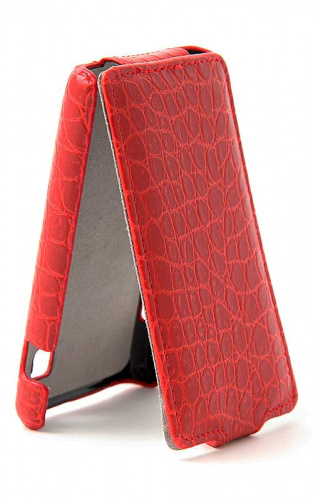 Чехол футляр-книга Art Case для LG E440 Optimus L4 II (крокодил красный)