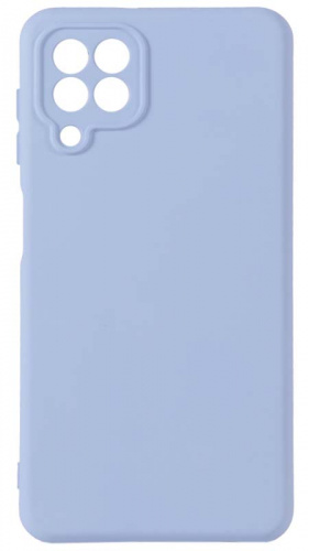 Силиконовый чехол Soft Touch для Samsung Galaxy A22/A225 с защитой камеры голубой