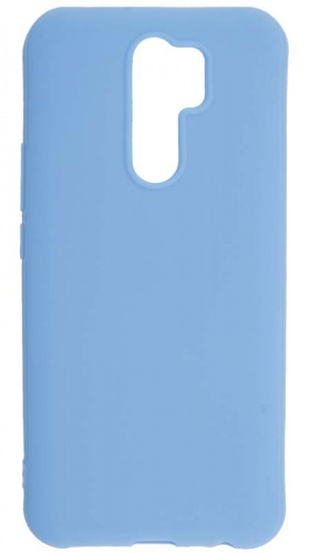 Силиконовый чехол для Xiaomi Redmi 9 с уголками голубой