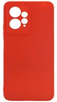 Силиконовый чехол для Xiaomi Redmi Note 12 с защитой камеры матовый красный