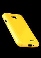 Силиконовый чехол для LG L70 D325 глянцевый (жёлтый)
