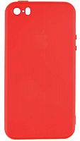 Силиконовый чехол Soft Touch для Apple iPhone 5/5S/SE с лого красный