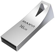 16GB флэш драйв Maxvi metallic серебро (FD16GBUSB20C10MK2)
