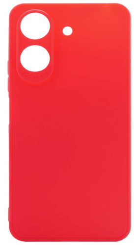 Силиконовый чехол для Xiaomi Redmi 13C с защитой камеры матовый неоновый розовый