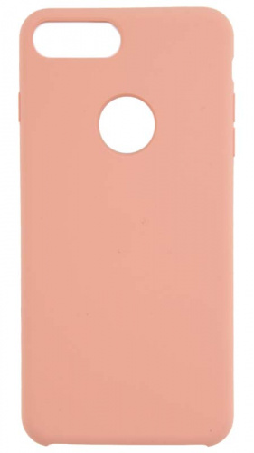 Задняя накладка Soft Touch для Apple Iphone 7 Plus с вырезом персиковый