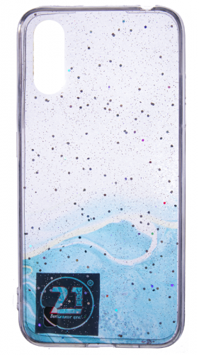 Силиконовый чехол для Samsung Galaxy A01/A015 Палитра голубой