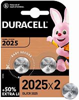 Батарейка Duracell плоская (CR2025) 2 шт в блистере