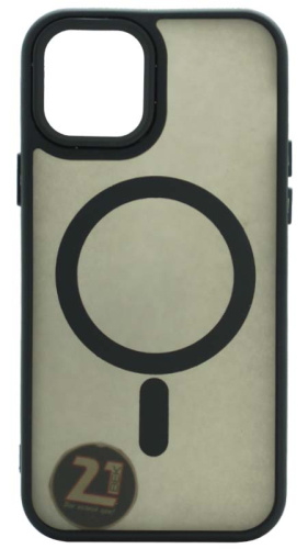 Силиконовый чехол MagSafe для Apple iPhone 12/12 Pro матовый черный