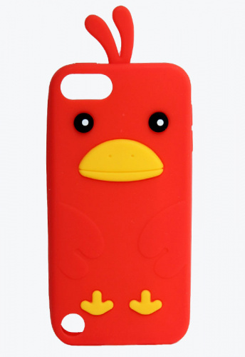 Силиконовый чехол Kiki для iPod Touch 5  птичка красный