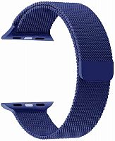 Ремешок на руку для Apple Watch 38-40mm металлический сетчатый браслет синий