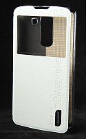 Чехол футляр-книга Usams для LG Optimus G Pro2/F350 с окном (белый (Merry Series))