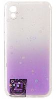 Силиконовый чехол для Huawei Honor 8S/Y5 (2019) с блестками градиент прозрачный фиолетовый