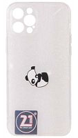 Силиконовый чехол для Apple iPhone 12 Pro прозрачный панда