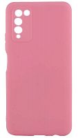 Силиконовый чехол для Huawei Honor 10X Lite матовый розовый