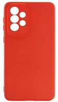 Силиконовый чехол для Samsung Galaxy A33/A335 с защитой камеры матовый красный