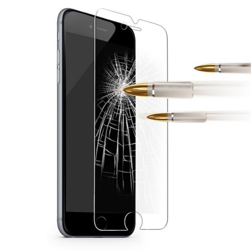 Противоударное стекло Glass для APPLE iPhone 6/6S (4.7) (2 стороны) серебро с блеском