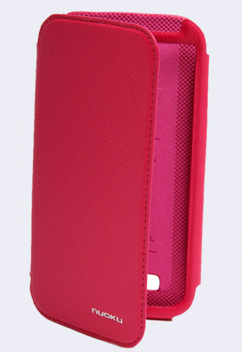 Чехол футляр-книга Nuoku для Samsung GT-I9500 Galaxy S IV (Grace series кожа розовая)