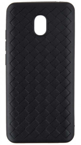 Силиконовый чехол для Xiaomi Redmi 8A плетеный чёрный