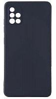 Силиконовый чехол для Samsung Galaxy A51/A515 матовый с защитой камеры синий