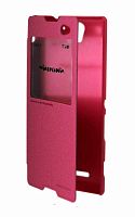 Чехол футляр-книга Nillkin для Sony Xperia C3/D2533 (Rose Red с окном (Sparkle Series))