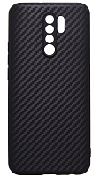 Силиконовый чехол для Xiaomi Redmi 9 карбон черный