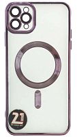 Силиконовый чехол для Apple iPhone 11 Pro Max magsafe фиолетовый