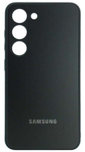 Силиконовый чехол для Samsung Galaxy S23 AG Glass матовое стекло черный