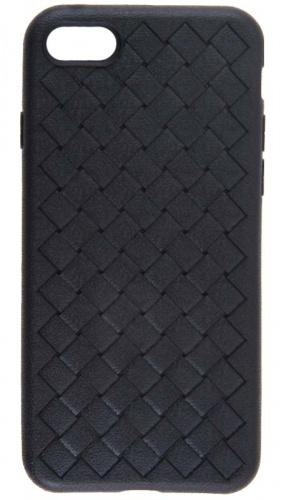 Силиконовый чехол для Apple iPhone 7/8 плетеный чёрный