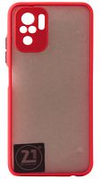 Силиконовый чехол для Xiaomi Redmi Note 10/Note 10S хром красный