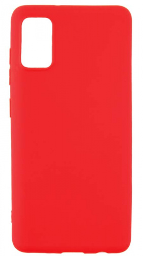 Силиконовый чехол для Samsung Galaxy A41/A415 матовый красный