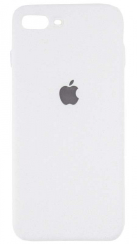 Силиконовый чехол для Apple iPhone 7 Plus/8 Plus матовый с блестками белый