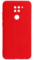 Силиконовый чехол для Xiaomi Redmi Note 9 матовый красный