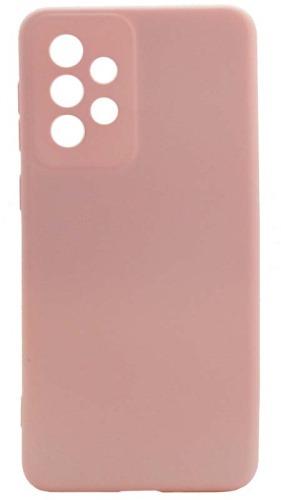 Силиконовый чехол Soft Touch для Samsung Galaxy A33/A336 с защитой камеры розовый