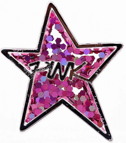 Декоративная наклейка на чехол пересыпучка звезда розовый
