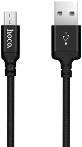 Кабель USB - микро USB HOCO X14 Times speed 2.0м 2A ткань чёрный
