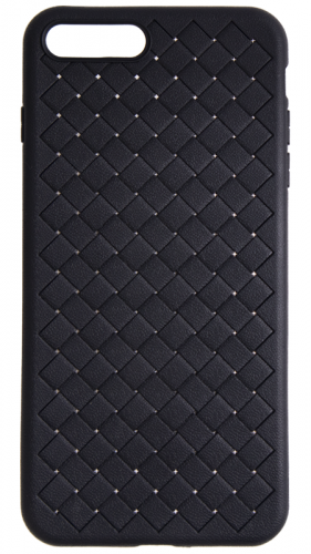 Силиконовый чехол для Apple iPhone 7 Plus/8 Plus плетеный чёрный