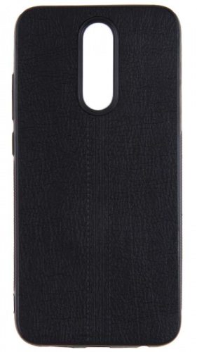 Силиконовый чехол для Xiaomi Redmi 8 эко кожа чёрный