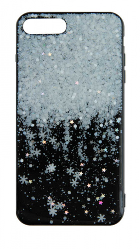 Силиконовый чехол для Apple iPhone 7 Plus/8 Plus Max Снег черный