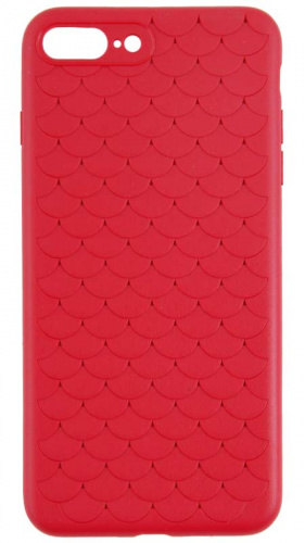 Силиконовый чехол для Apple iPhone 7 Plus/8 Plus чешуя красный